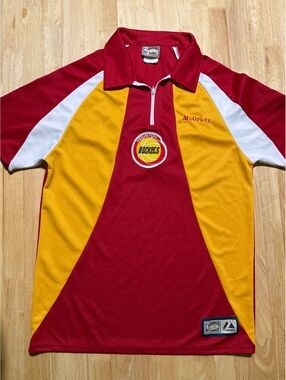 Majestic Hardwood Classics Houston Rockets Tracy McGrady Quarter Zip Polo Men’s